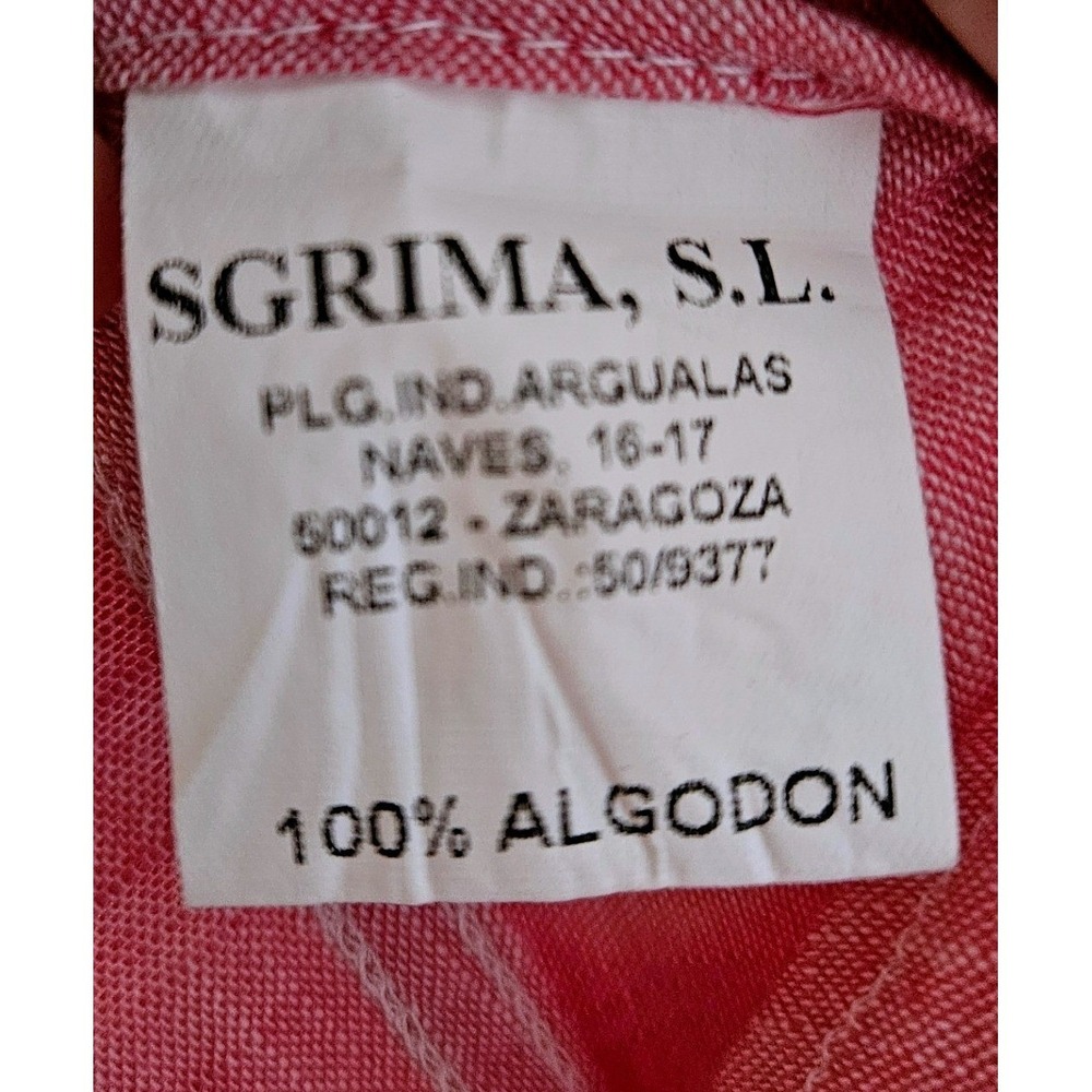 TURRAU Spain 100% Cotton Button Down Shirt Blue White Gingham European Luxury L - Picture 6 of 6